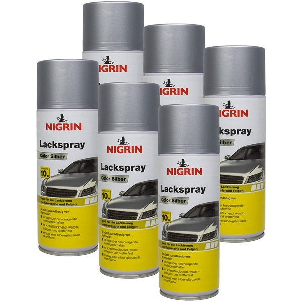 Set 6 Buc Nigrin Spray Vopsea Argintiu 400ML 74110